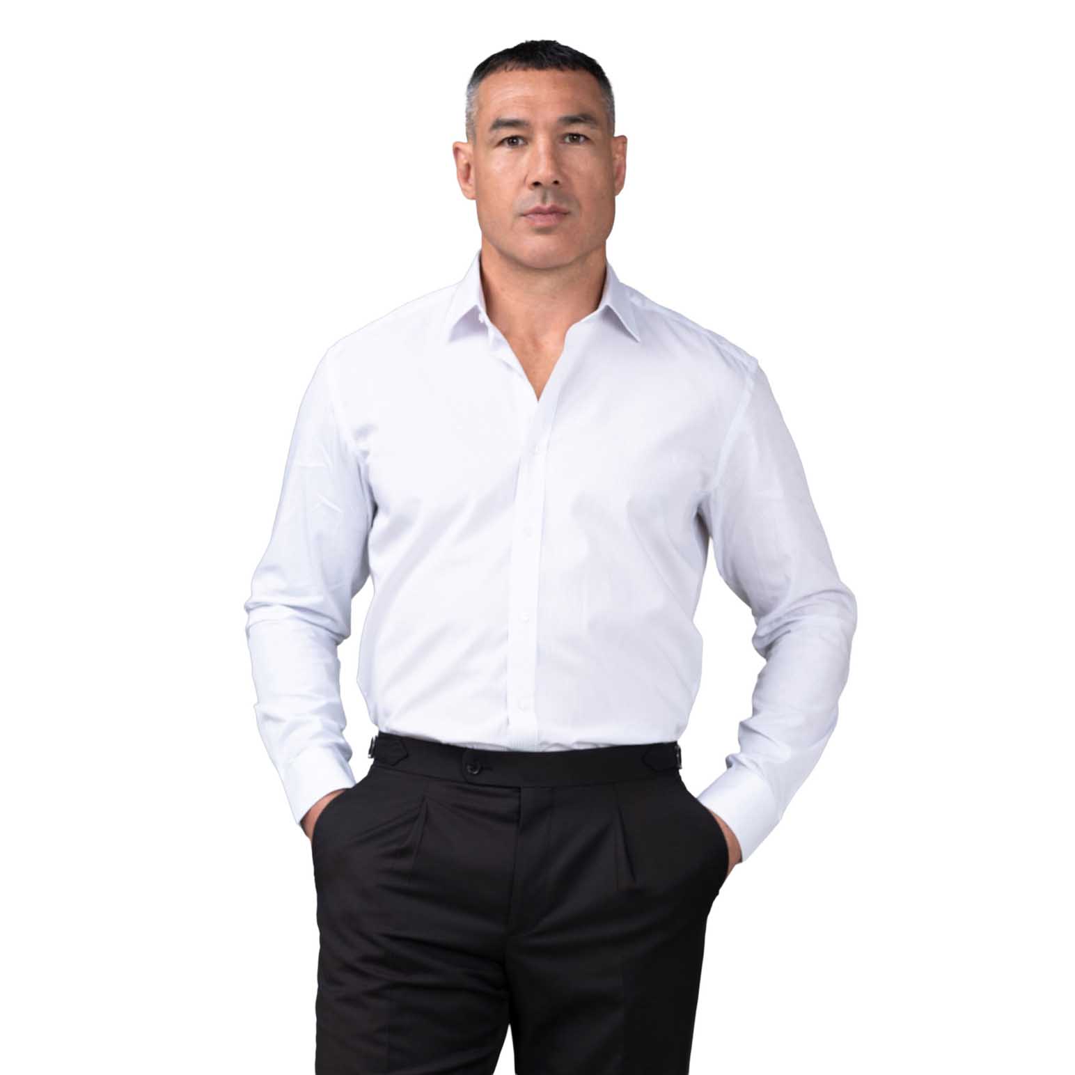 Rembrandt London Light Grey Stripe Shirt